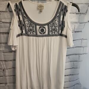 St John's Bay Cold Shoulder Women's Top